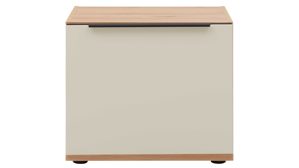 Lowboard Interliving aus Holz in Beige Interliving Wohnzimmer Serie 2032 - Lowboard Sandbeige & Balkenbuche - dreiteilig, Länge ca. 210 cm