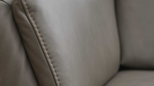 Ecksofa modulmaster aus Leder in Grau Modulmaster MM-PN1184 - Wohnlandschaft steingraues Leder Vivre & glänzende Metallfüße - Stellfläche ca. 333 x 208 cm