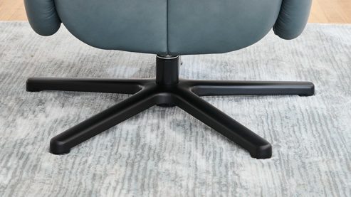 Relaxsessel modulmaster aus Leder in Hellblau Modulmaster MM-PN1062 - Relaxsessel 1DRF stahlfarbenes Leder Vivre & Sternfuß V1S