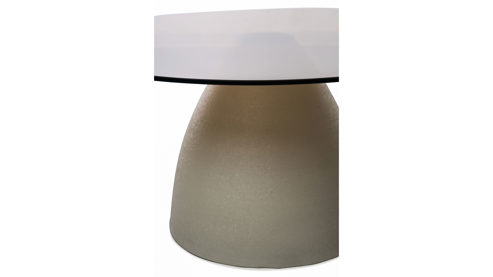 Couchtisch M2 kollektion aus Glas in Weiß Couchtisch Filo 3 Cremeweiße - ca. 86 x 76 cm