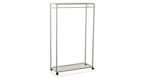 Rollgarderobe M2 kollektion aus Metall in Weiß Kleiderständer Andorra 4 Cremeweiß - Breite ca. 90 cm