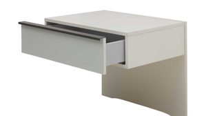 Komplettzimmer Interliving aus Holz in Weiß Interliving Schlafzimmer Serie 1033 – komplettes Schlafzimmer weißes Glas & Holz - vierteilig