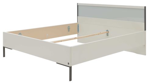 Komplettzimmer Interliving aus Holz in Weiß Interliving Schlafzimmer Serie 1033 – komplettes Schlafzimmer weißes Glas & Holz - vierteilig