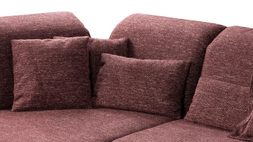 Ecksofa Steinpol sit&more aus Stoff in Dunkelrot Polsterprogramm Dance - Ecksofa auberginefarbener Chenillebezug - Stellfläche ca. 208 x 313 cm