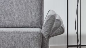 Schlafsofa comfortmaster besser sitzen, liegen, leben aus Stoff in Grau Comfortmaster Schlafsofa Molto mit Faltbett-Funktion grauer Webstoff 2-6989& Chromfüße - Breite ca. 156 cm