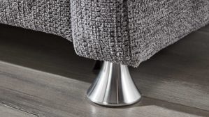 Schlafsofa comfortmaster besser sitzen, liegen, leben aus Stoff in Grau Comfortmaster Schlafsofa Molto mit Faltbett-Funktion grauer Webstoff 2-6989& Chromfüße - Breite ca. 156 cm