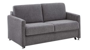 Schlafsofa comfortmaster besser sitzen, liegen, leben aus Stoff in Grau Comfortmaster Schlafsofa Molto mit Faltbett-Funktion grauer Webstoff 2-6989& Chromfüße - Breite ca. 156 cm