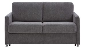 Schlafsofa comfortmaster besser sitzen, liegen, leben aus Stoff in Grau Comfortmaster Schlafsofa Molto mit Faltbett-Funktion grauer Webstoff 2-6989& Chromfüße - Breite ca. 156 cm