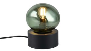 Tischleuchte Interliving aus Glas in Grün Interliving Leuchten Serie 9350 - Tischlampe grünes Glas - Höhe ca. 19 cm