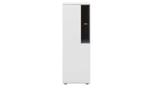 Highboard Interliving aus Holz in Weiß Interliving Wohnzimmer Serie 2031 - Highboardkombination Tonweiß - dreiteilig, Breite ca. 180 cm