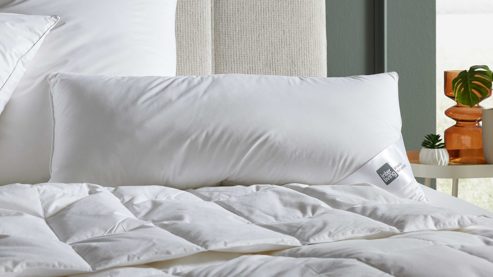 Kopfkissen Interliving aus Federn + Daunen in Weiß Interliving Kopfkissen Serie 9212 - 3-Kammerkissen 640 g Federn & Daunen - ca. 40 x 80 cm