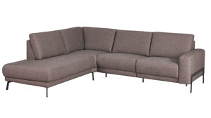 Ecksofa COMFORT SMART aus Stoff in Dunkelgrau Braun COMFORT SMART Lexi - Ecksofa Salt n pepper multi Bezug – Stellfläche ca. 201 x 169 cm