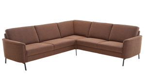 Ecksofa COMFORT SMART aus Stoff in Braun Rot COMFORT SMART Grace - Ecksofa Salt n pepper rusti Bezug – Stellfläche ca. 266 x 246 cm