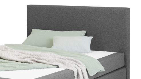 Boxspringbett Sun garden | 162719 aus Stoff in Grau Boxspringbett Aspen grauer Bezug 50516-710 – Liegefläche ca. 140 x 200 cm