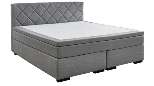Boxspringbett Sun garden | 162739 aus Stoff in Grau Boxspringbett Innsbruck grauer Bezug 50516-710 – Liegefläche ca. 180 x 200 cm