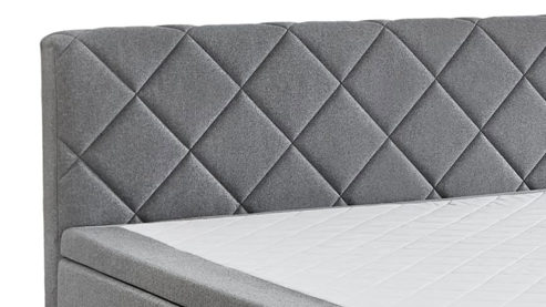 Boxspringbett Sun garden | 162739 aus Stoff in Grau Boxspringbett Innsbruck grauer Bezug 50516-710 – Liegefläche ca. 180 x 200 cm