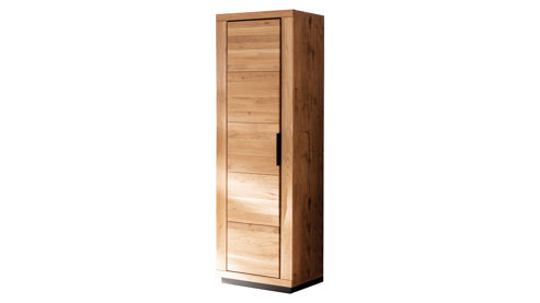 Garderobenschrank Mca direkt aus Holz in Holzfarben Garderobenprogramm Greno - Garderobenschrank Wildeiche - eine Tür, Höhe ca. 201 cm