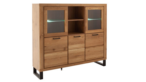 Highboard Mca direkt aus Holz in Holzfarben Wohnprogramm Kambo - Highboard Wildeiche - ca. 159 x 140 cm