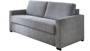 Schlafsofa Restyl aus Stoff in Grau Schlafsofa Molly Comfort mit Faltbettfunktion grauer Chenillebezug 2-6989 - Liegefläche ca. 150 x 200 cm